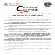 Communiqué de Presse : AGIR AUJOURD'HUI OU SUBIR DEMAIN !