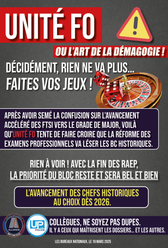 UNITE FO OU L'ART DE LA DEMAGOGIE !