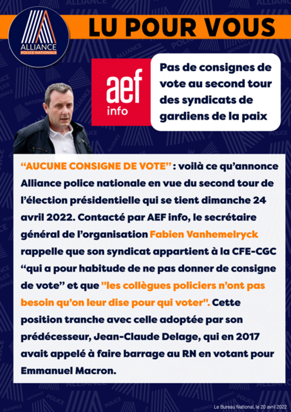 Lu pour vous - AEF INFO