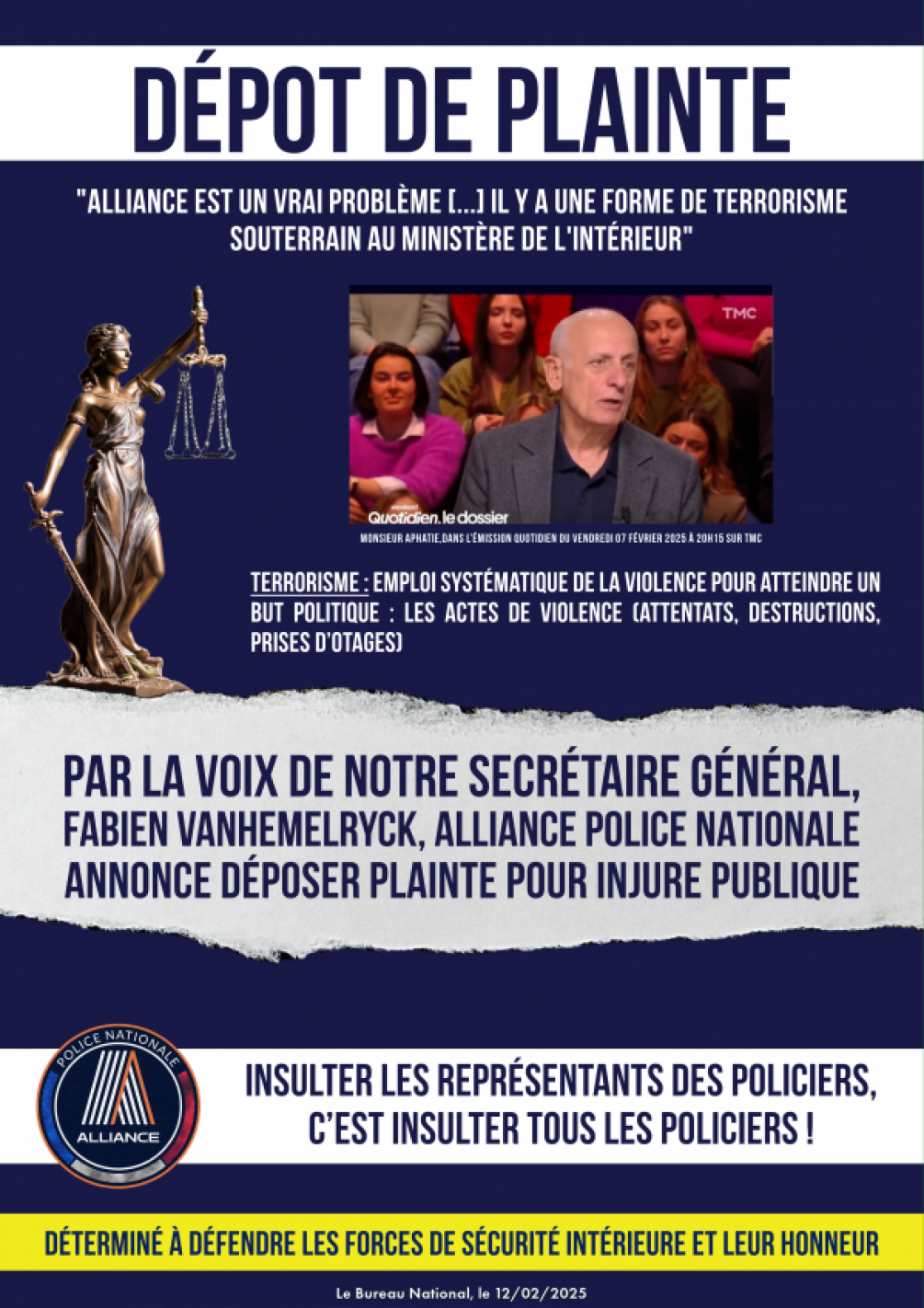 Dépôt de plainte contre Jean-Michel APHATIE