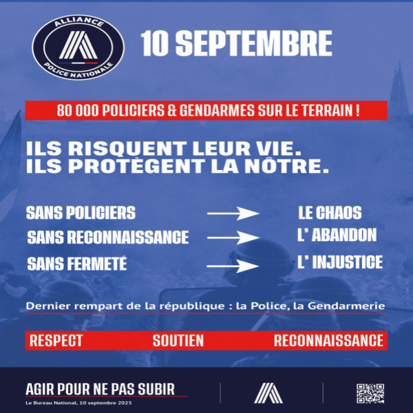 10 SEPTEMBRE 80 000 POLICIERS ET GENDARMES SUR LE TERRAIN