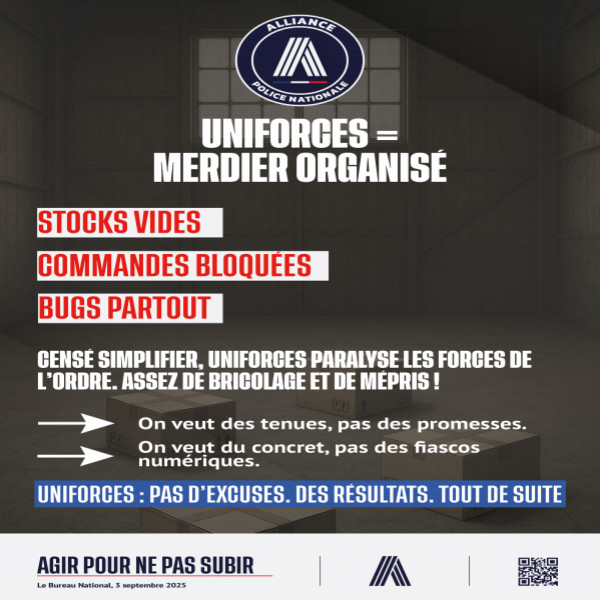 UNIFORCES = MERDIER ORGANISÉ