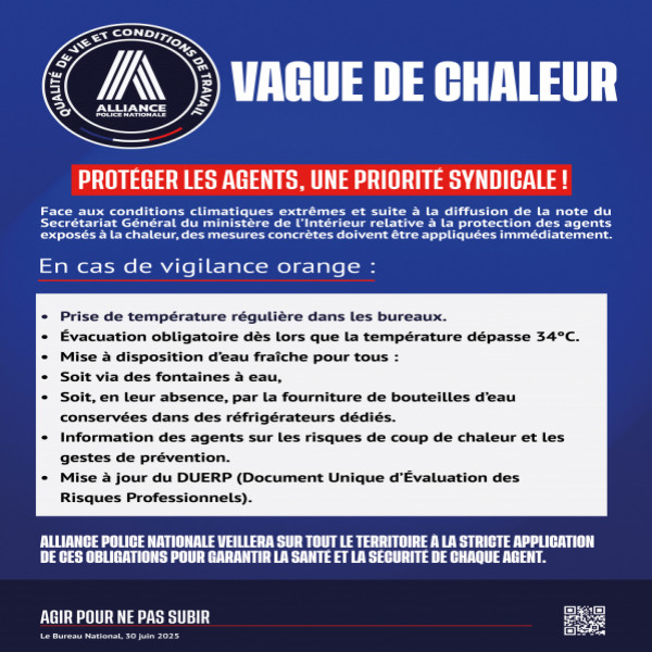 Vague de chaleur Protéger les agents, une priorité syndicale