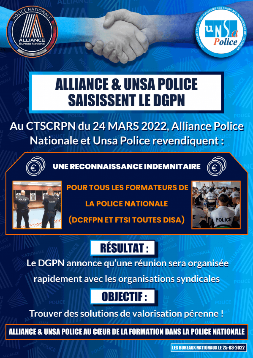 ALLIANCE & UNSA POLICE SAISISSENT LE DGPN
